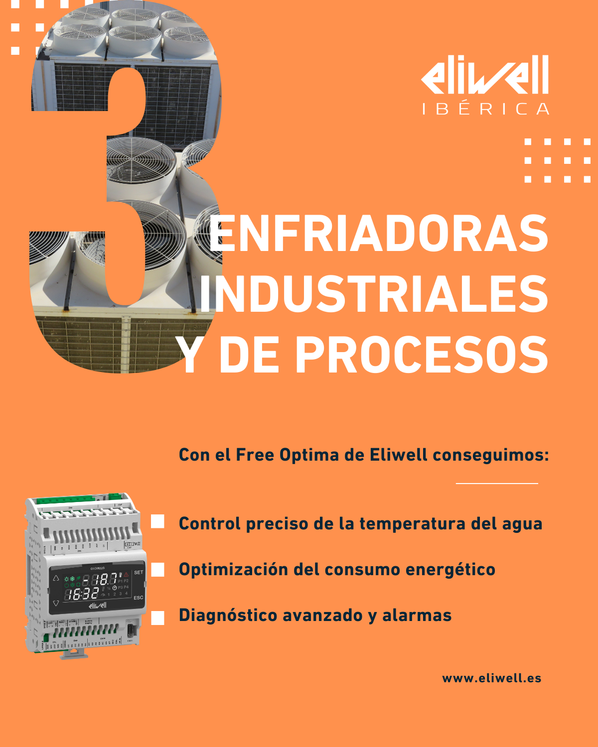 advantages of the Eliwell PLC in Industrial and Process Coolers
