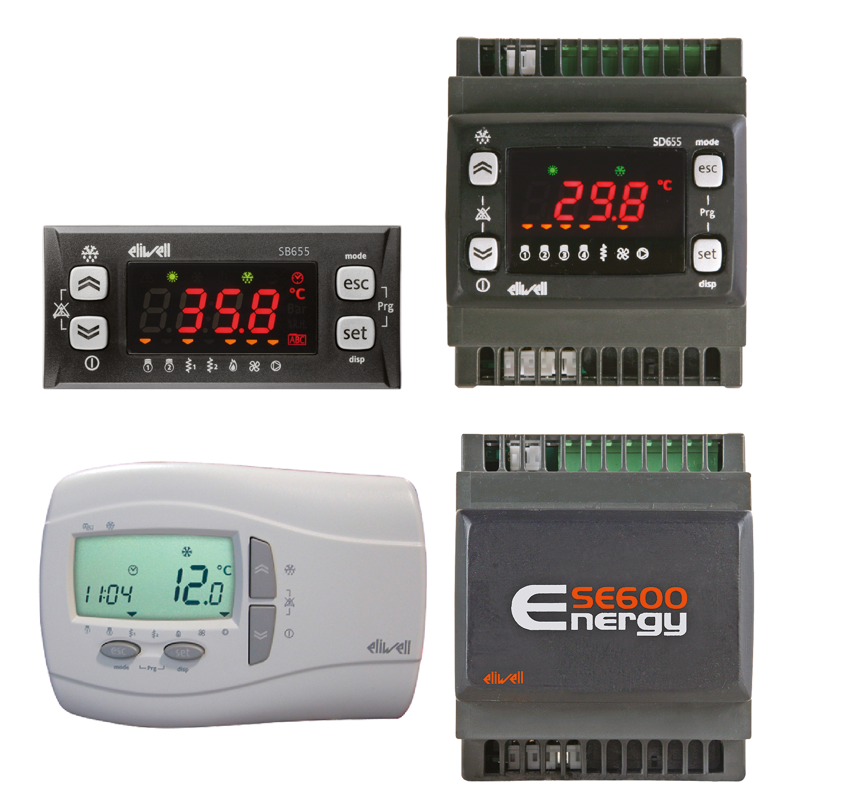 Os Energy Flex são controladores universais para máquinas de ar condicionado até dois circuitos.